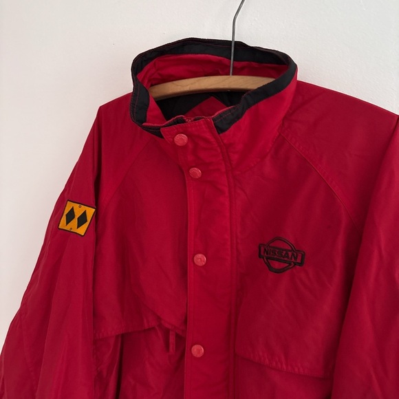RARE Nissan Pathfinder vintage jacket windbreaker red size large racing truck - Picture 1 of 8